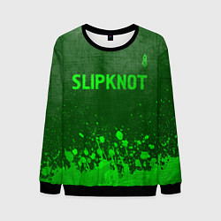 Свитшот мужской Slipknot - green gradient посередине, цвет: 3D-черный