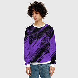 Свитшот мужской The color is purple and black, цвет: 3D-белый — фото 2