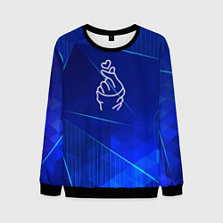 Мужской свитшот K Pop blue poly