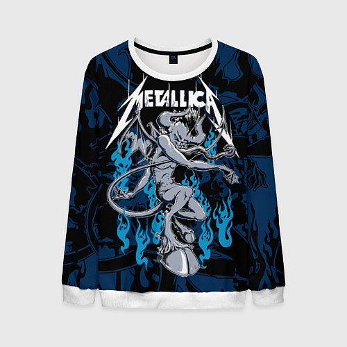 Мужской свитшот Metallica - damn / 3D-Белый – фото 1