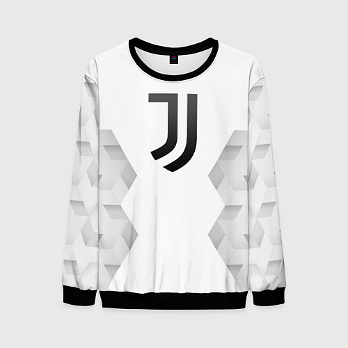 Мужской свитшот Juventus white poly / 3D-Черный – фото 1