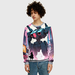 Свитшот мужской Аниме и роботы, цвет: 3D-меланж — фото 2