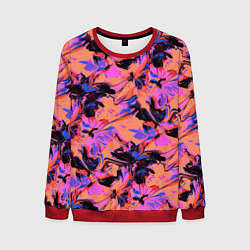 Мужской свитшот Абстрактные цветы - текучая краска