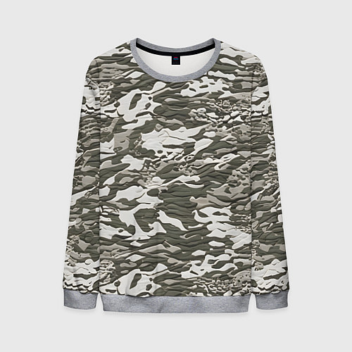 Мужской свитшот Фактурный камуфляж / 3D-Меланж – фото 1