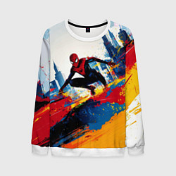 Мужской свитшот Человек - паук и пролитая краска