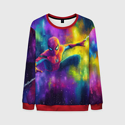 Мужской свитшот Человек - паук радужные краски