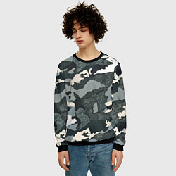 Свитшот мужской Темно зеленый камуфляж, цвет: 3D-черный — фото 2