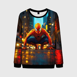 Мужской свитшот Человек паук на старте