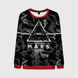 Свитшот мужской 30 Seconds to Mars - poster, цвет: 3D-красный