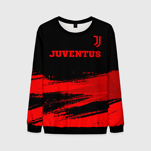 Мужской свитшот Juventus - red gradient посередине / 3D-Черный – фото 1
