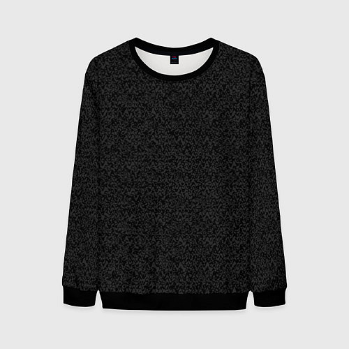 Мужской свитшот Чёрный с серым тёмный текстурированный / 3D-Черный – фото 1