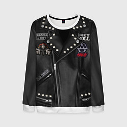 Свитшот мужской Король и шут косуха, цвет: 3D-белый