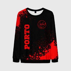 Свитшот мужской Porto - red gradient вертикально, цвет: 3D-черный