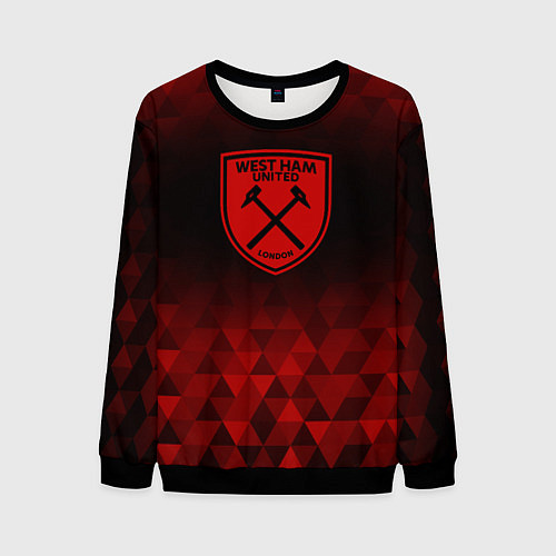 Мужской свитшот West Ham red poly / 3D-Черный – фото 1
