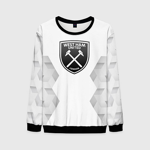 Мужской свитшот West Ham white poly / 3D-Черный – фото 1