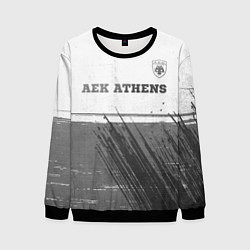 Мужской свитшот AEK Athens - white gradient посередине