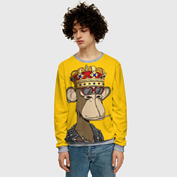 Свитшот мужской NFT ape king, цвет: 3D-меланж — фото 2
