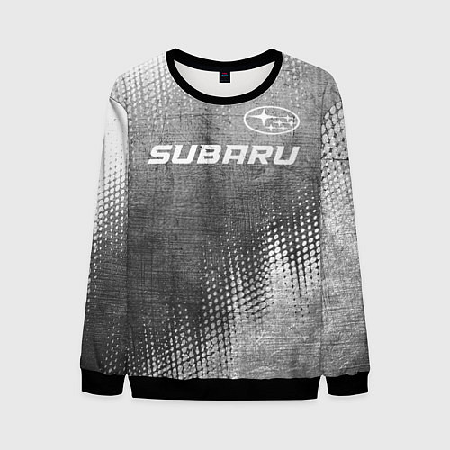 Мужской свитшот Subaru - grey gradient посередине / 3D-Черный – фото 1