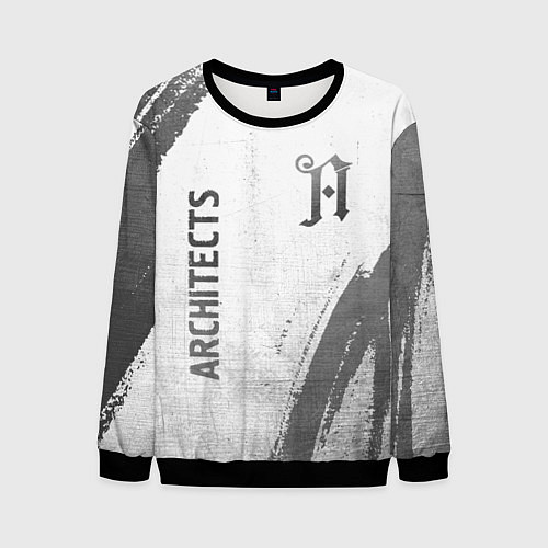 Мужской свитшот Architects - white gradient вертикально / 3D-Черный – фото 1