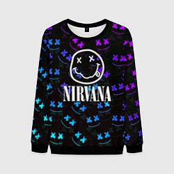 Мужской свитшот Nirvana x marshmello neon