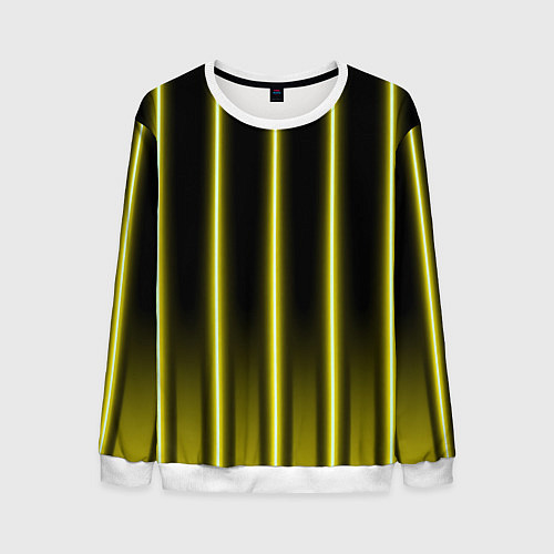 Мужской свитшот Neon yellow / 3D-Белый – фото 1