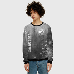 Свитшот мужской Borussia - grey gradient вертикально, цвет: 3D-черный — фото 2