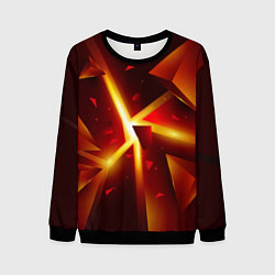 Свитшот мужской Трехмерный взрыв неоновых плит абстракция, цвет: 3D-черный