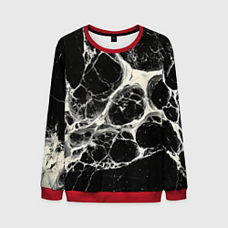 Свитшот мужской Бело-черная потертая текстура, цвет: 3D-красный