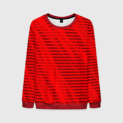 Свитшот мужской Красный полосатый, цвет: 3D-красный