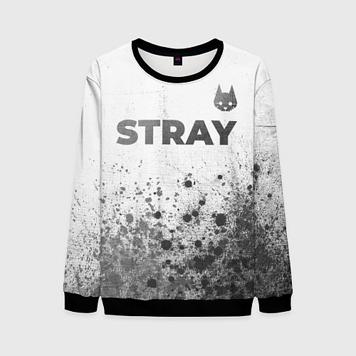 Мужской свитшот Stray - white gradient посередине / 3D-Черный – фото 1