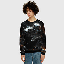 Свитшот мужской Человек-паук в черном костюме, цвет: 3D-черный — фото 2