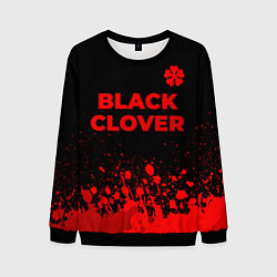 Свитшот мужской Black Clover - red gradient посередине, цвет: 3D-черный