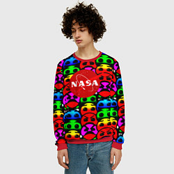 Свитшот мужской NASA smile, цвет: 3D-красный — фото 2