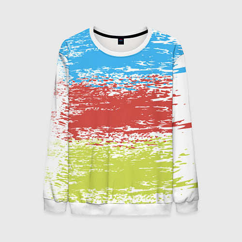 Мужской свитшот Взмах кистью / 3D-Белый – фото 1