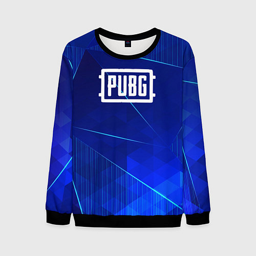 Мужской свитшот PUBG blue poly / 3D-Черный – фото 1