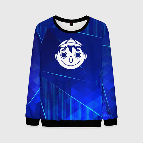 Мужской свитшот Tomodachi Game blue poly / 3D-Черный – фото 1
