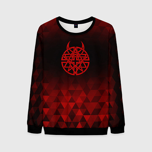 Мужской свитшот Disturbed red poly / 3D-Черный – фото 1