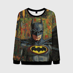 Свитшот мужской Текстурный Бэтмен, цвет: 3D-черный