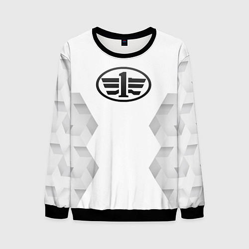 Мужской свитшот FAW white poly / 3D-Черный – фото 1