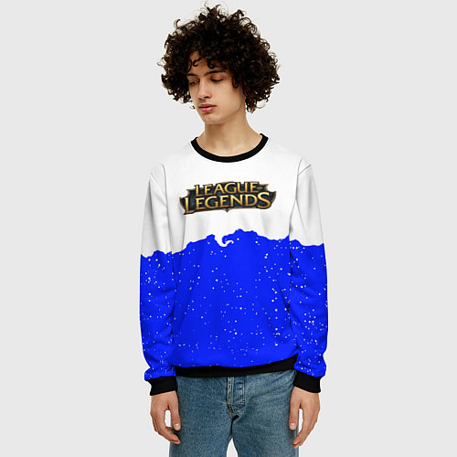 Мужской свитшот League of Legends ночь / 3D-Черный – фото 3