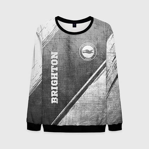 Мужской свитшот Brighton - grey gradient вертикально / 3D-Черный – фото 1
