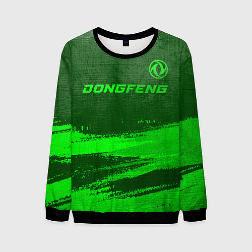 Мужской свитшот Dongfeng - green gradient посередине / 3D-Черный – фото 1