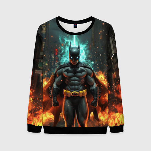Мужской свитшот Бэтмен эпик / 3D-Черный – фото 1