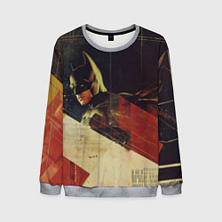 Свитшот мужской Бэтмен ретро стиль, цвет: 3D-меланж