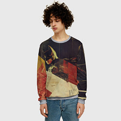 Свитшот мужской Бэтмен ретро стиль, цвет: 3D-меланж — фото 2