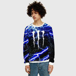 Свитшот мужской Monster storm energy, цвет: 3D-белый — фото 2