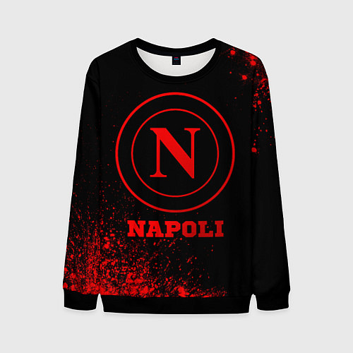Мужской свитшот Napoli - red gradient / 3D-Черный – фото 1
