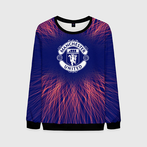 Мужской свитшот Manchester United red energy / 3D-Черный – фото 1