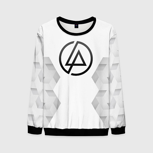 Мужской свитшот Linkin Park white poly / 3D-Черный – фото 1