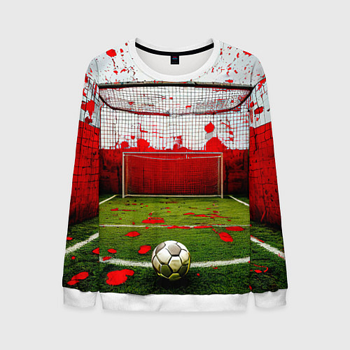 Мужской свитшот Мини-футбол / 3D-Белый – фото 1